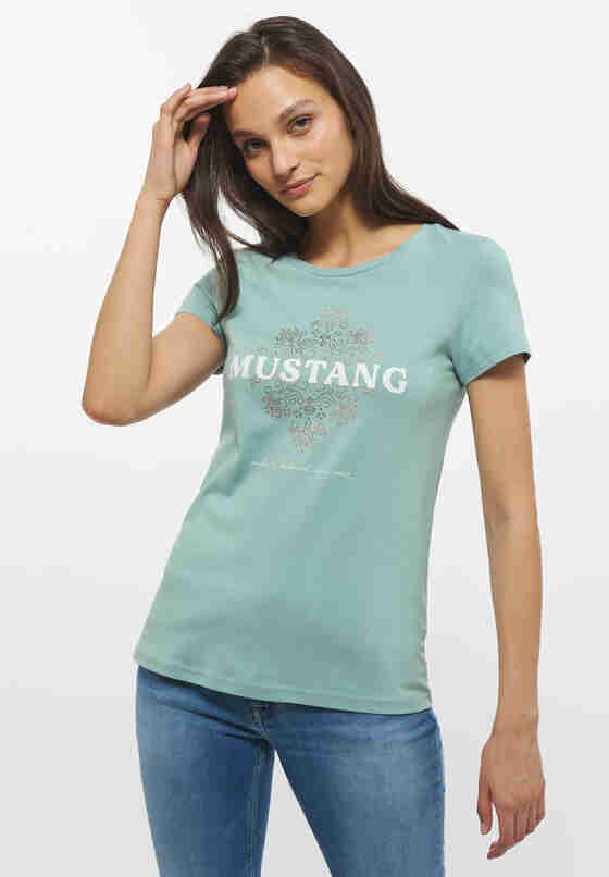 T-Shirt Style Alexia C Print, Blau, model
