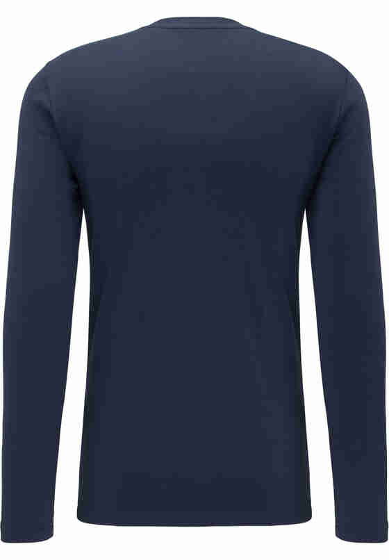 T-Shirt Langarm-Henley, Blau, bueste
