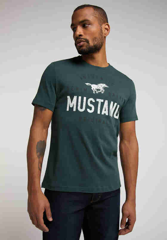 T-Shirt Print-Shirt, Grün, model