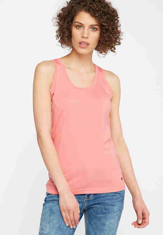 T-Shirt Basic-Tanktop, Rosa, model