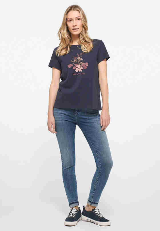T-Shirt Style Alina C Print, Blau, model