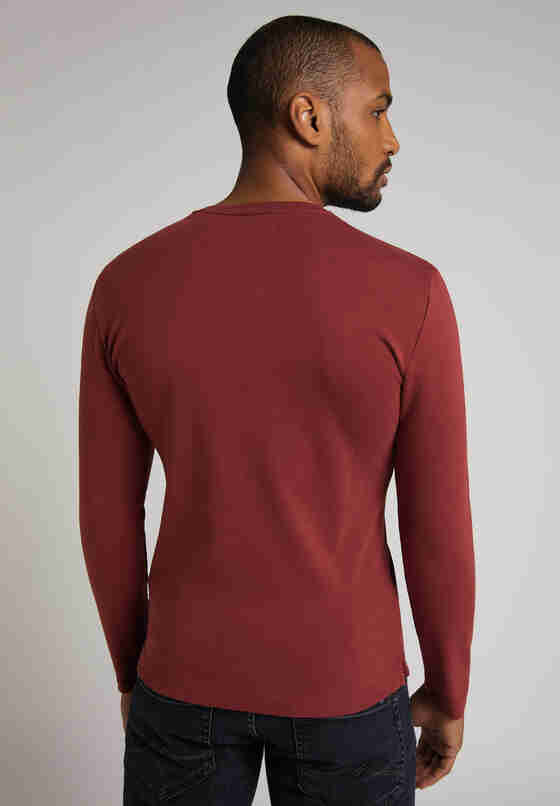T-Shirt Henley-Shirt, Rot, model