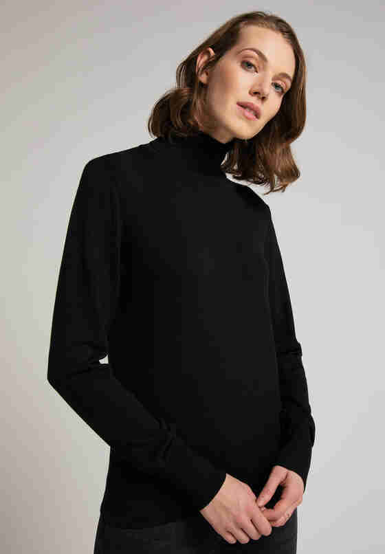 Sweater Strickpullover, Schwarz, model
