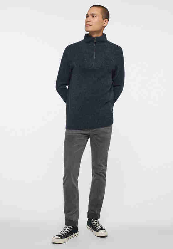 Sweater Style Emil T Zipper, Blau, model