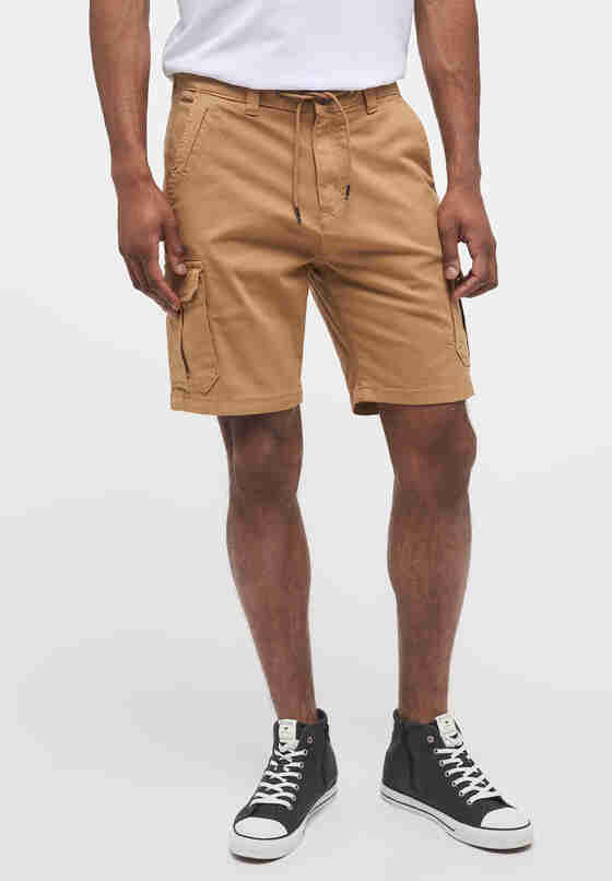 Hose Style Elastic Cargo Shorts, Tiger´s Eye, model