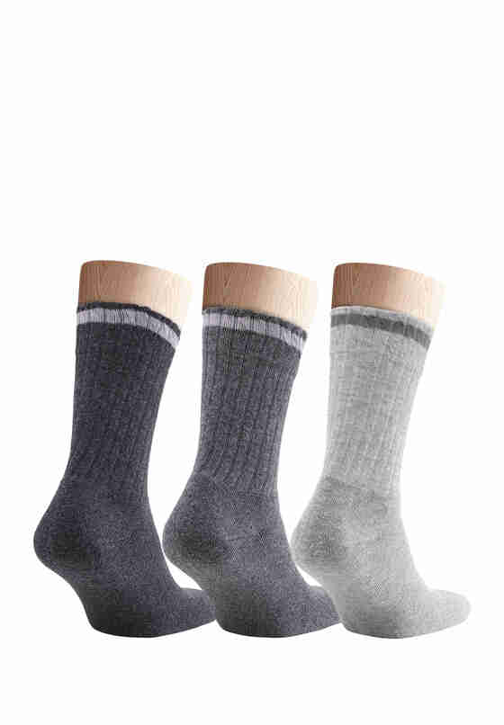 Accessoire 3x Socken, Grau, bueste