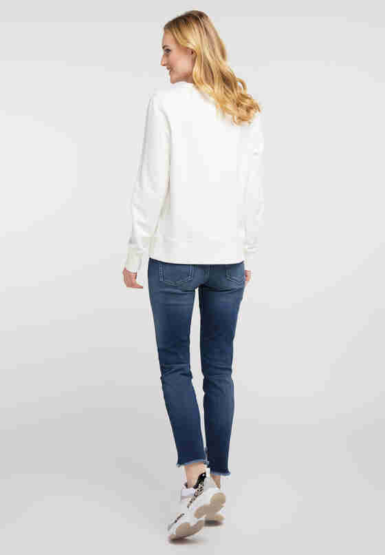 Sweatshirt Print-Sweater, Weiß, model