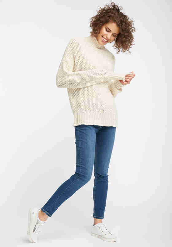 Sweater Grobstrickpullover, Weiß, model