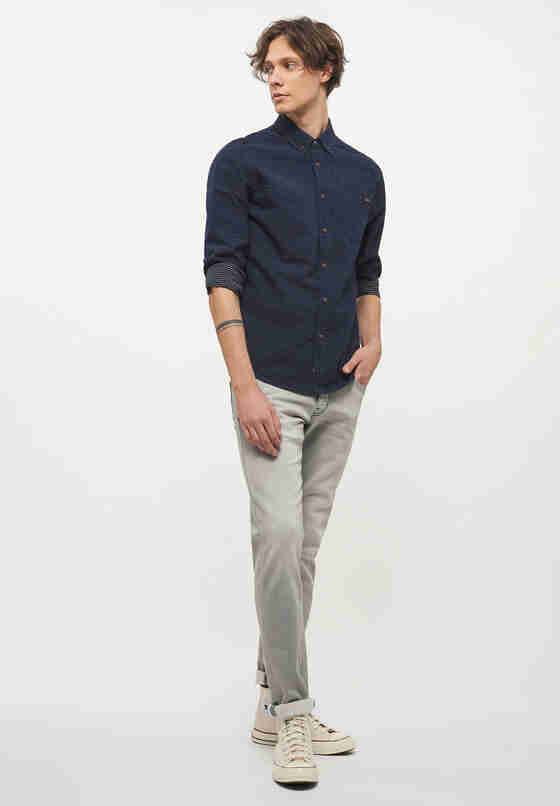 Hemd Style Clemens Dobby Dot, Blau, model