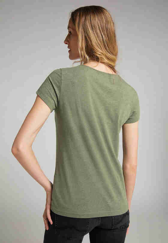 T-Shirt Basic-Shirt, Grün, model