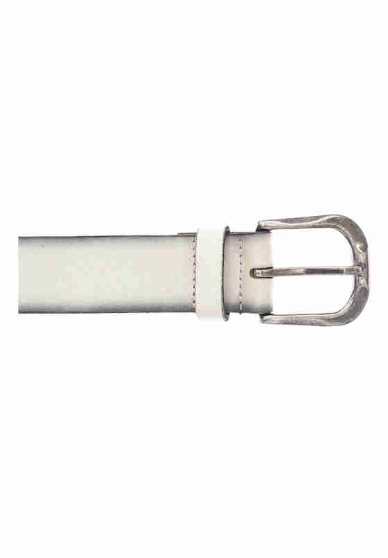 Accessoire Echtledergürtel, Weiß, bueste