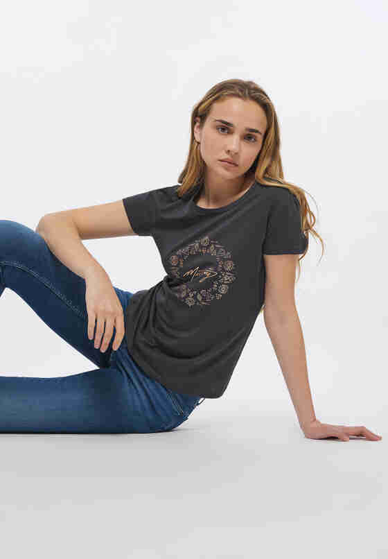 T-Shirt Style Alexia C Print, Schwarz, model