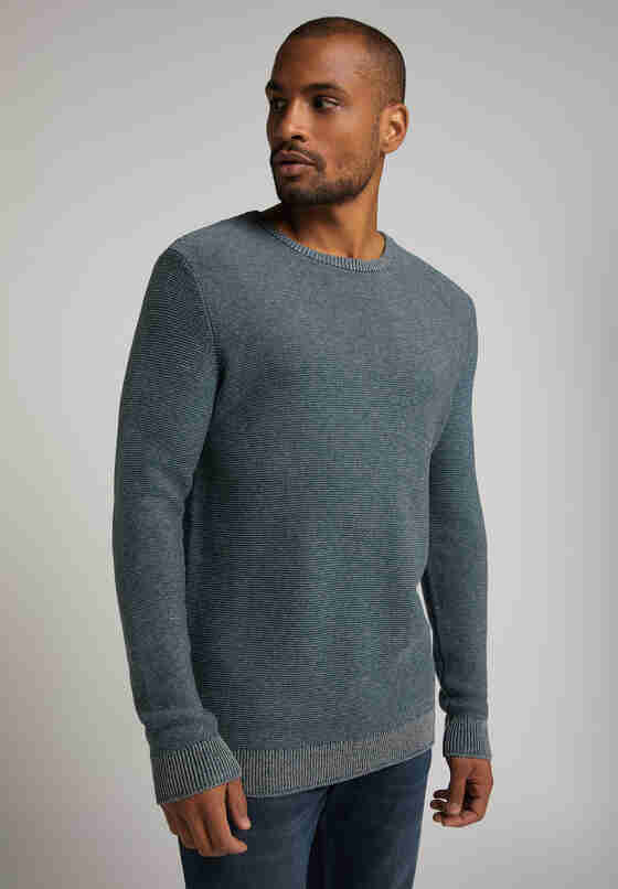 Sweater Style Emil C Structure, Grau, model