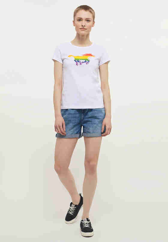 T-Shirt Style Alexia C Pride, Weiß, model