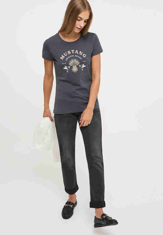 T-Shirt Style Alexia C Print, Schwarz, model