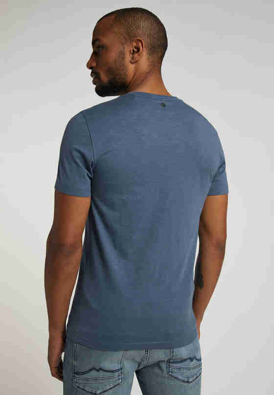 T-Shirt Style Aaron C Print, Blau, model