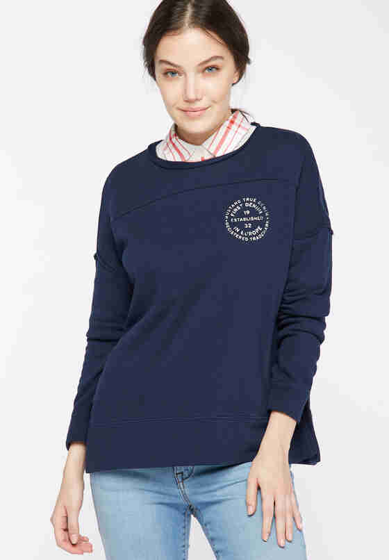 Sweatshirt Print-Sweatshirt, Blau, model