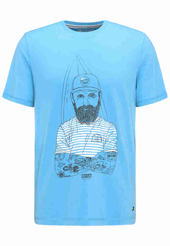 T-Shirt Illustration Tee, Blau, bueste