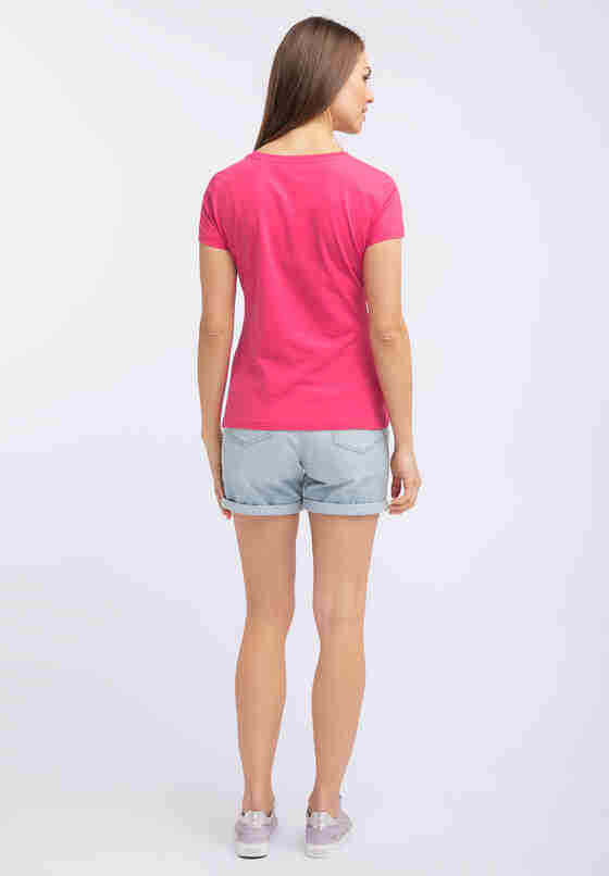 T-Shirt Basic Print Tee, Rosa, model
