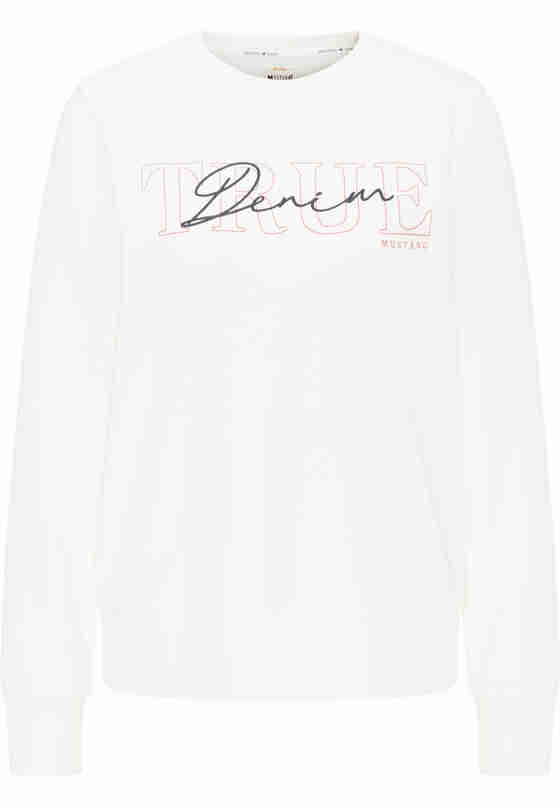 Sweatshirt Print-Sweater, Weiß, bueste