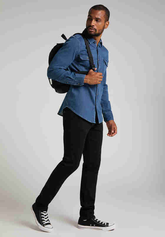 Hemd Style Casper denim felpa, Blau 500, model