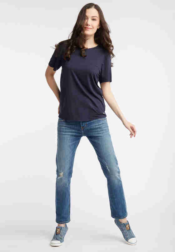 T-Shirt Riemen-Shirt, Blau, model