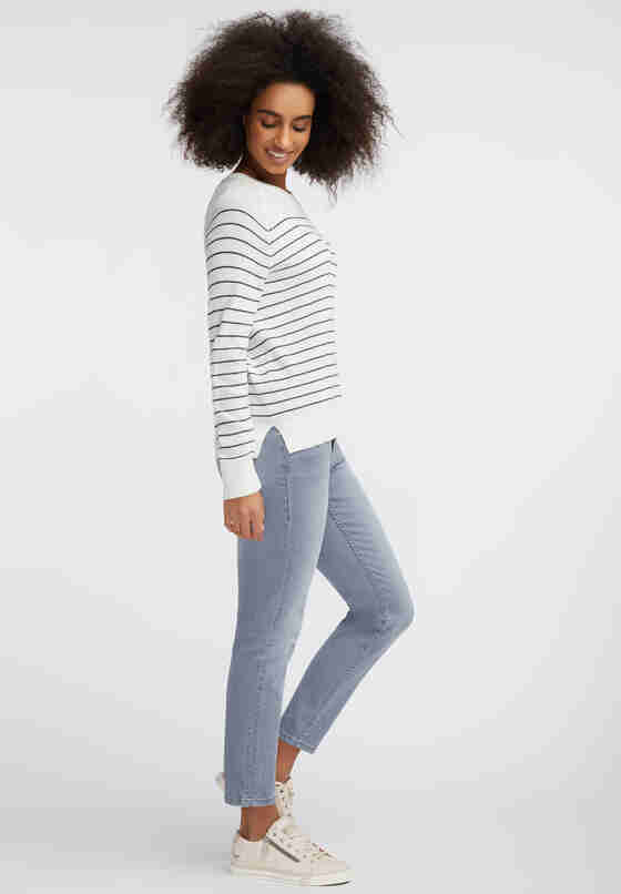Sweater Streifen-Pullover, Blau, model