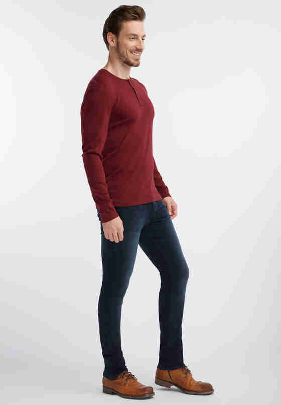 T-Shirt Langarm-Henley, Rot, model