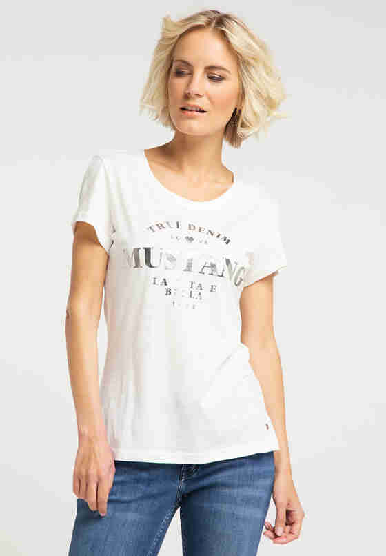 T-Shirt Alexia C Print, Weiß, model