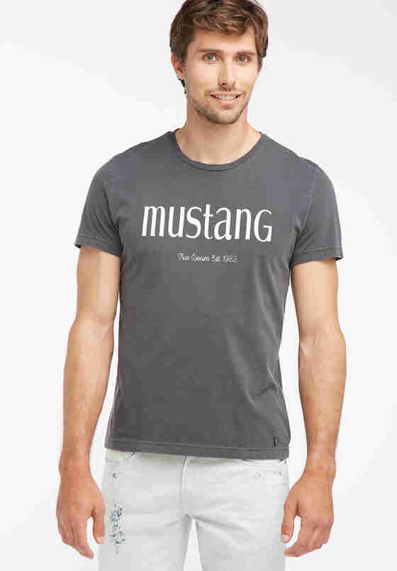 T-Shirt Label-Shirt, Grau, model