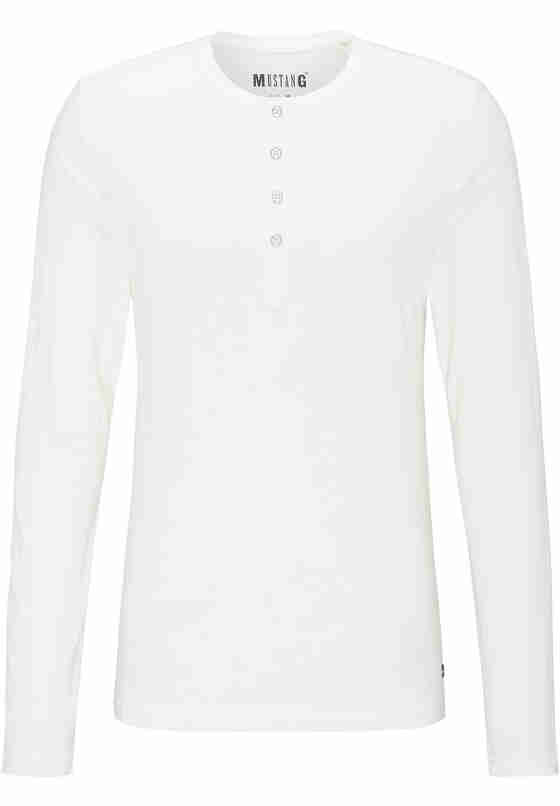T-Shirt Basic-Henley, Weiß, bueste