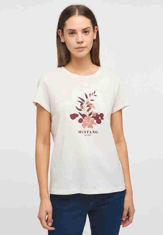 T-Shirt Style Alina C Print, Weiß, model