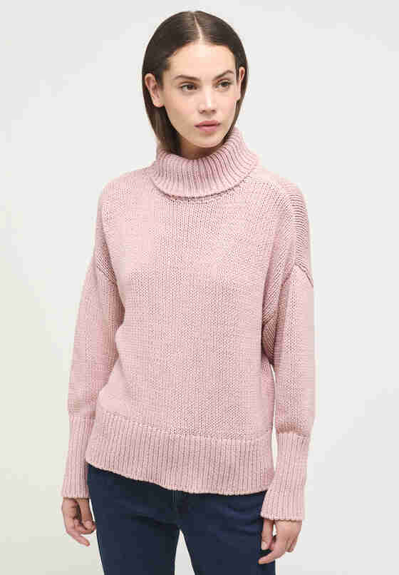 Sweater Rollkragenpullover, Rosa, model