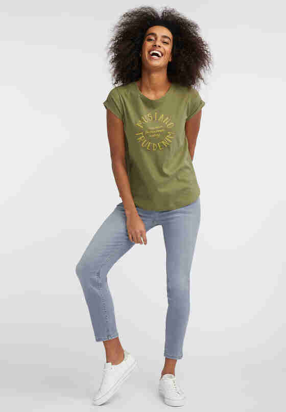 T-Shirt Label-Shirt, Grün, model