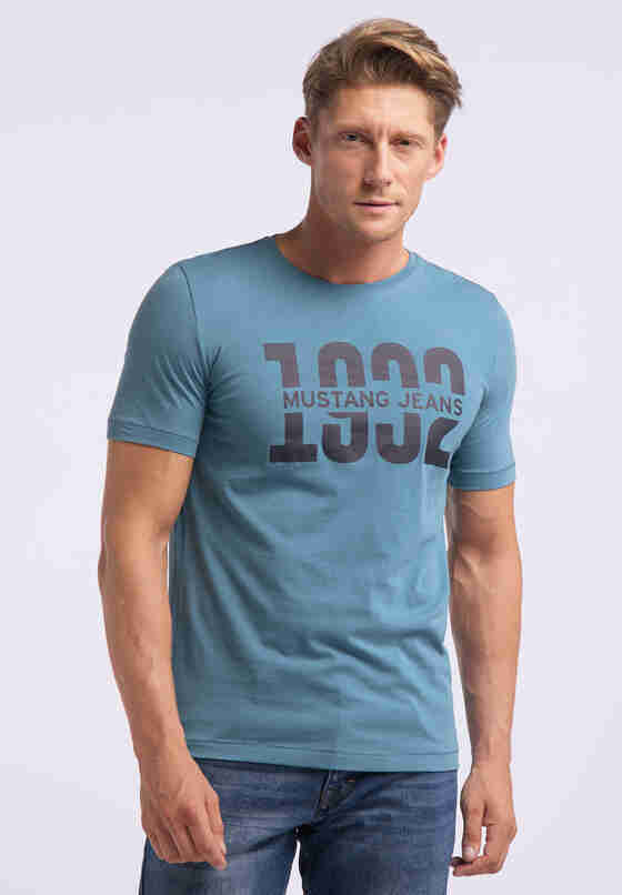 T-Shirt Alex C Print, Blau, model