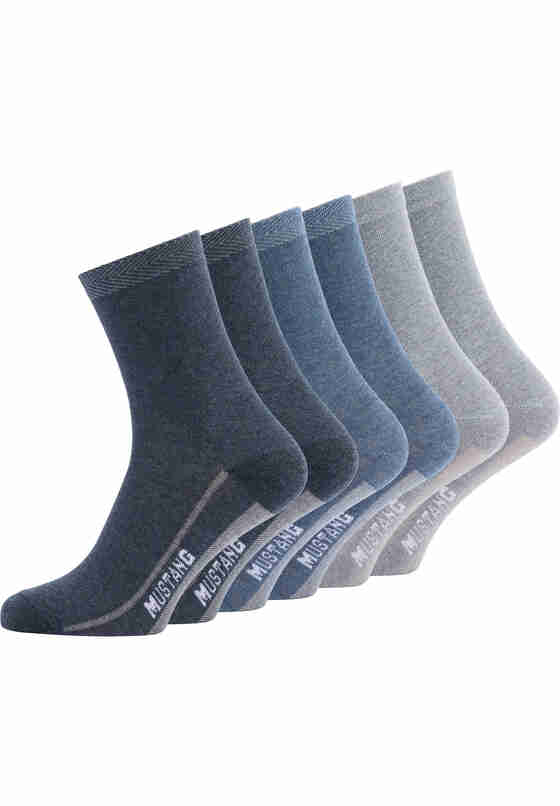 6 Paar Socken aus organischem Baumwollmix - Mittlere Wade jetzt bei bei  Mustang kaufen