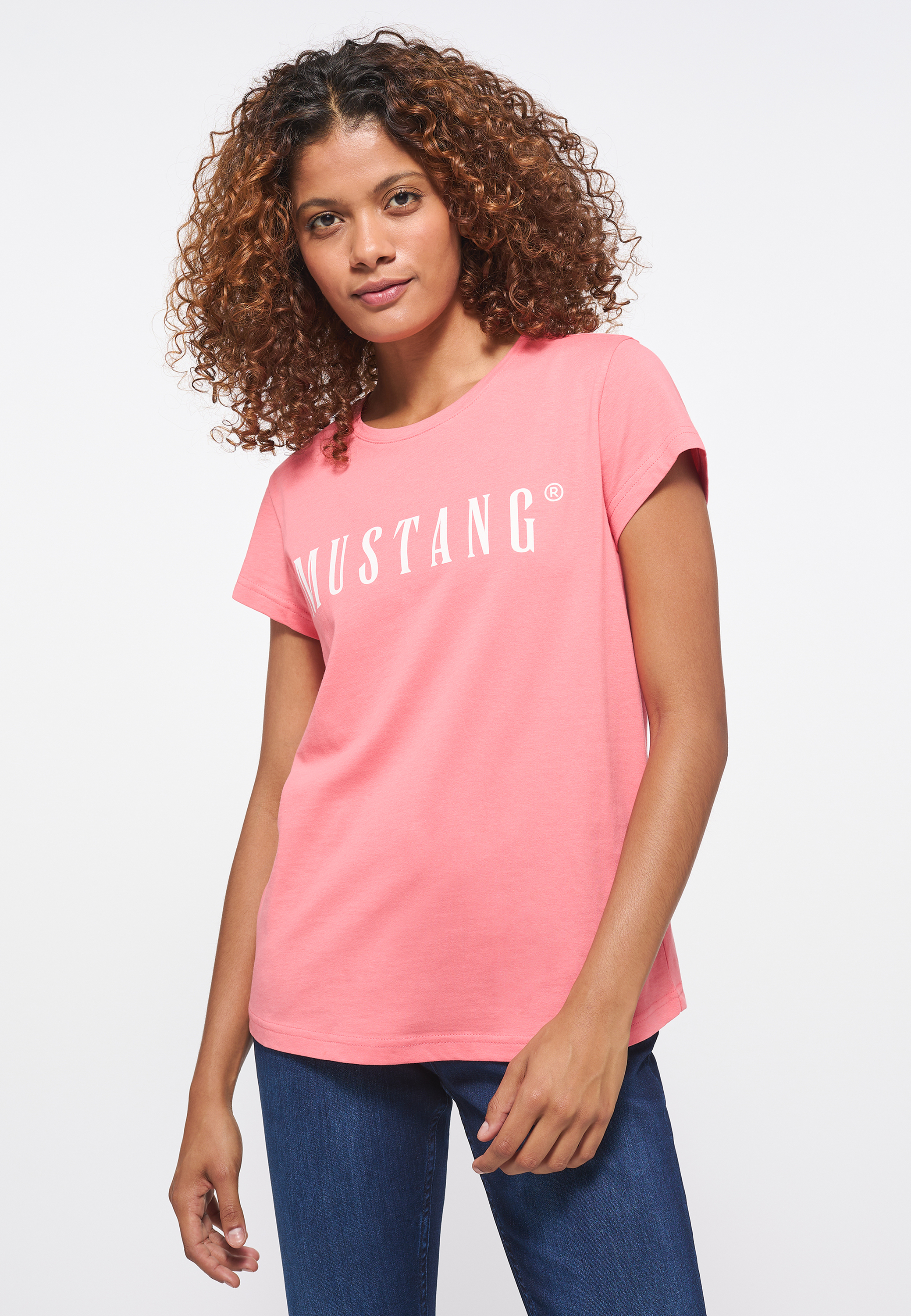 T-Shirt mit Label-Print jetzt bei bei Mustang kaufen